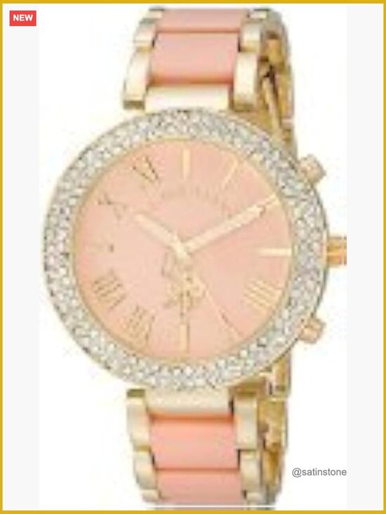 Gold-Tone and Crystal Bracelet Watch - Analog Quartz main image 7